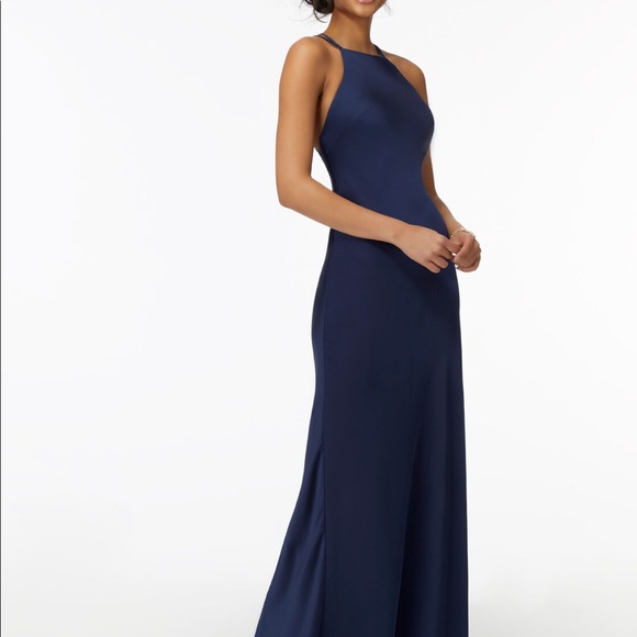 Mori Lee satin Sheath Gown - Picture 3 of 8